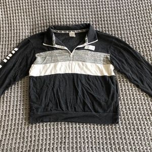 Gray and White Pink Sweatshirt